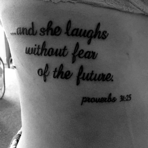 Back Tattoo Women Bible Verse, Bible Verse Tattoos For Women On Thigh, Girl Bible Verses Tattoos, Bible Verse On Ribs Tattoo, Roman’s Bible Verse Tattoo, Woman Bible Verse Tattoo, Tattoo Ideas Bible Verses, Thigh Script Tattoo, Bible Verse Tattoos For Women