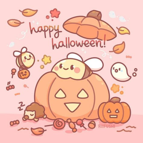 Halloween Korean, Autumn Pfp, Cute Halloween Art, Kawaii Pumpkin, Twt Pfp, Sticker Inspiration, Halloween 3d, Procreate Ipad Art, Wall Decor Crafts