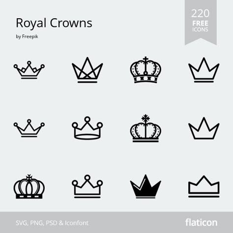 Royal Crowns 3 Point Crown Tattoo, Medieval Logo, Simple Crown Tattoo, Prince Illustration, Small Crown Tattoo, Gold Element, Pola Topi, Small Crown, Crown Tattoo Design