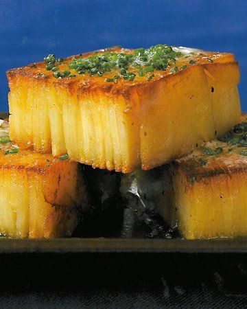 Pave, the French word for "paving stones," is a term chef Thomas Keller uses to describe any such rectangular or square food preparation. Try his recipe – a slightly more refined version of scalloped potatoes – for an unforgettable holiday side dish. Excerpted from "Ad Hoc at Home," by Thomas Keller. Potato Pave, Kids Halloween Food, Layered Potato, Thomas Keller, Creamed Potatoes, Holiday Side Dishes, Party Outdoor, Scalloped Potatoes, Appetizer Salads