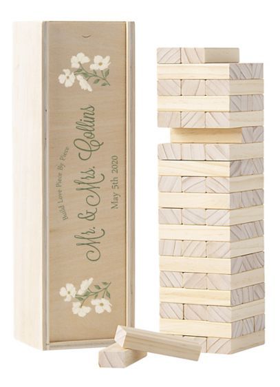 Personalized Floral Building Block Guestbook 3963-7 Floral Building, Wedding Guest Book Unique, Wood Guest Book, Farmhouse Side Table, Cute Dorm Rooms, Wooden Games, Game Pieces, Building Block, Wooden Blocks