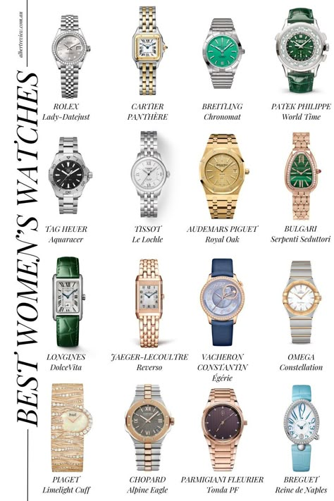 Elevate your style with our stunning wrist watch collection! ⌚✨ Click the link to explore a variety of elegant timepieces that perfectly blend fashion and functionality. Whether you’re looking for a classic design or a modern smartwatch, we have something for everyone. Don’t miss out—find your perfect wrist watch today! 😀🤣☆ Luxury Women Watches Classy, Rich Women Watches, Women Cartier Watch, Best Watch Brands For Women, Rolex For Women Luxury Watches, Luxury Women's Watch, Womens Watch Collection, Women's Luxury Watches, Woman Watches Aesthetic