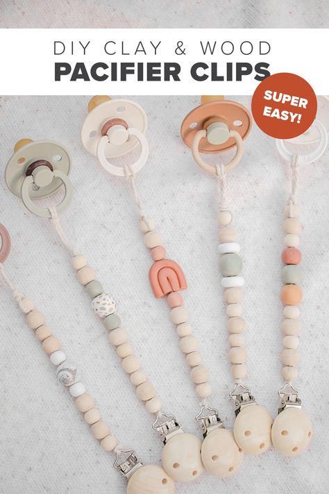 Wooden Bead Pacifier Clip Diy, How To Make A Dummy Clip, Soother Clips Diy, How To Make Dummy Clips, Dummy Clips Diy How To Make, Diy Binkie Clips, How To Make Pacifier Clips, Diy Soother Clip, Pacifier Clip Diy Crochet