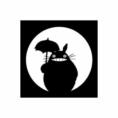 Totoro Party Ideas, Totoro Silhouette, Totoro Drawing, Totoro Party, Studio Ghibli Anime, Cool Stencils, Silhouette Pictures, Ghibli Anime, Cricut Joy