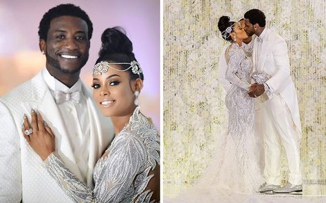 Gucci Mane & Keyshia Ka’oir Get Married in Million-Dollar Wedding, See Photos & Videos From the All-White Affair --------------------- #gossip #celebrity #buzzvero #entertainment #celebs #celebritypics #famous #fame #celebritystyle #jetset #celebritylist #vogue #tv #television #artist #performer #star #cinema #glamour #movies #moviestars #actor #actress #hollywood Keisha Kaoir, Unique Wedding Rings For Women, Million Dollar Wedding, Keyshia Ka Oir, Unique Wedding Rings, Gucci Mane, Black Celebrities, Destination Wedding Planning, Celebrity List