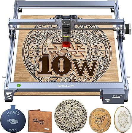 Creality Laser Engraver Machine 10W Output Power, 72W DIY Laser Engraving Machine 0.06mm High Precision Laser Cutter and Engraver for Wood and Metal, Paper, Acrylic, Glass, Leather etc, 17" x 16" Laser Engraver Machine, Engraver Machine, Diy Engraving, Wood Burning Kits, Anime Store, Laser Engraving Machine, Engraving Machine, Professional Tools, Laser Printer