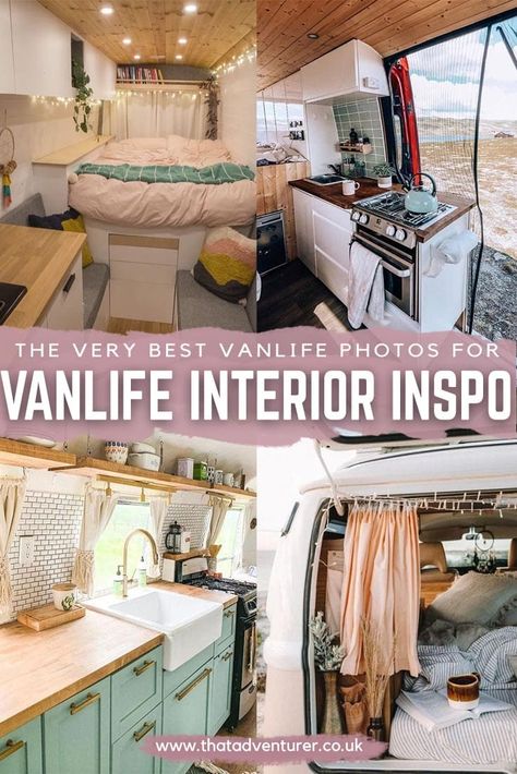 Van Interior Wall Ideas, Van Decoration Interiors, Camper Van Art Studio, Sprinter Van Decor Ideas, Luxury Van Interior Design, Van Interior Decor, Van Design Interior, Modern Campervan Interiors, Camper Van Color Schemes