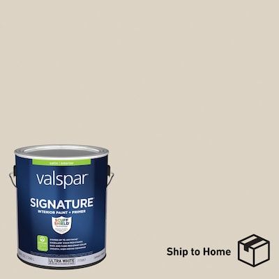 Valspar Signature Satin Coconut Milk 2007-10c Interior Paint (1-Gallon) Lowes.com Valspar Coconut Milk, Method Soap, Wall Primer, Paint Primer, Container Size, Color My World, Milk Paint, New House Ideas, Interior Paint