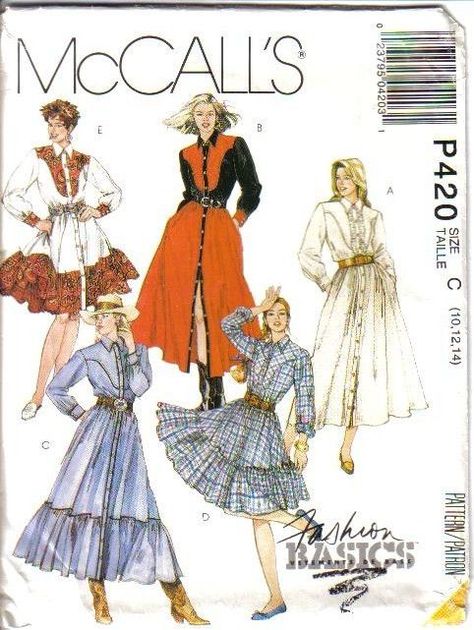 Western Yoke Patterns, Western Dress Patterns, Country Western Dresses, Mccalls Patterns Dress, Western Style Dresses, Square Dance Dresses, Vintage Western Wear, Western Dresses For Women, Rodeo Queen