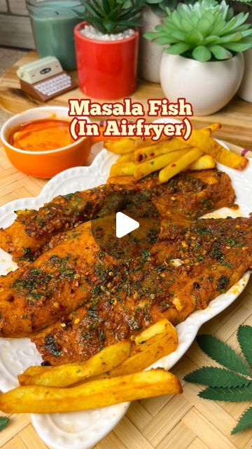 Javeria Shah on Instagram: "💥Masala Fish💥
In Air-fryer 

INGREDIENTS:
300 gms boneless fish(basa fillets)
3 garlic cloves 
2 green chilies 
1 tsp chili flakes
1 tsp paprika 
1 tsp salt
1/2 tsp black pepper 
2 tbsp lemon juice 
1 tbsp tomato paste
1 tbsp soy sauce
2 tbsp coriander 
2 tbsp oil

 📌Airfy or bake at 200C for 15 min total(Flip after 10 mins)
📌You can cook it on stove with 1-2 tbsp oil, 6 min each side at medium heat.

#masalafish #fishrecipe #fishfry #airfryerrecipes #buttergarlicfish #grilledfish #fishfryrecipe #gifted #grilledfishrecipe #fishfry  #fromourplace, #ourplacewonderoven" Boneless Fish, Basa Fillet Recipes, Airfryer Fish, Lahori Fish, Basa Fish Recipes, Airfry Recipes, Masala Fish, Fish Fillet Recipe, Desi Recipes