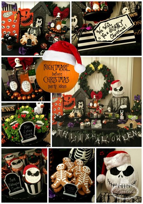 Nightmare before Christmas party ideas. I love the man eating wreath treats! Nightmare Before Christmas Party Ideas, Nightmare Before Christmas Party, Nightmare Before Christmas Tree, Nightmare Before Christmas Pumpkin, Nightmare Before Christmas Nails, Nightmare Before Christmas Tattoo, Christmas Party Ideas, Nightmare Before Christmas Wallpaper, Christmas Pumpkins