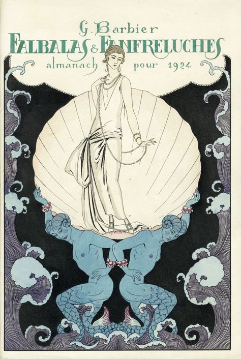 Falbalas et Fanfreluches  - http://vintage-spirit.blogspot.com/2011/04/georges-barbier-falbalas-et_8776.html Art Adventure Time, Art Vampire, Art Deco Illustrations, George Barbier, Dengeki Daisy, Art Coquillage, Ouran Host Club, Art Deco Illustration, Vintage Blog