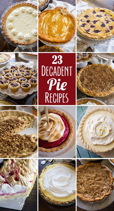 A collection of 23 recipes for the most delicious pies you've ever seen. | Spring | Pie | Holiday | Dessert | Ashlee Marie | #holidaydesserts #holidaypies #pierecipes #desserts Winter Pies Dessert, Spring Pies, Pie And Tart, Bunny Recipes, Fall Pies Recipes, Christmas Pie Recipes, Homemade Pie Recipes, Dessert Pies, Dessert Thanksgiving