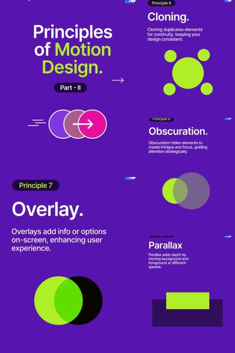 Elevate your motion design skills with these essential principles. From overlays and cloning to parallax and dimensionality, discover how to create visually stunning and engaging animations that captivate your audience. Whether you're a seasoned designer or just starting out, this post will equip you with the techniques to take your motion design to new heights. #motiondesign #animationprinciples #uiuxdailytips #uiuxsupply #uiuxinspiration #uiuxdesigning Moving Backgrounds, Mobile Design, Design Skills, Motion Design, To Create, Motion, Key, Design