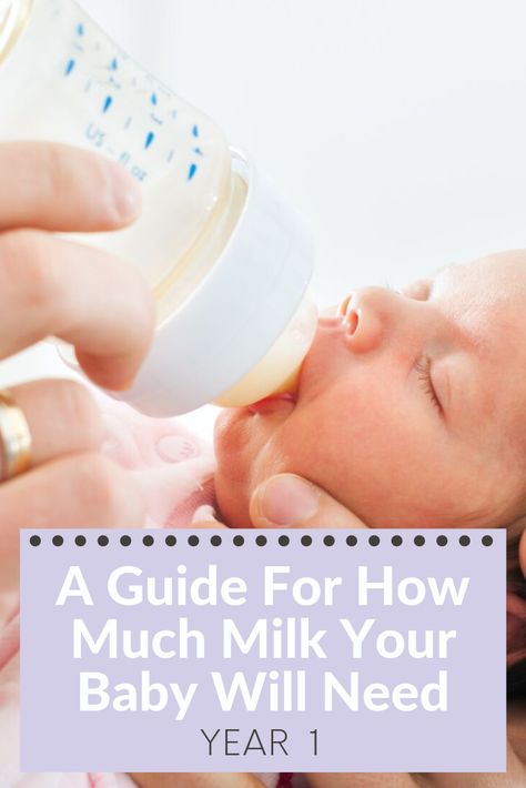 How Much Milk Will My Baby Need? A Guide for Year 1! Babies don't come with an instruction manual, but when it comes to how much milk they'll need at each stage during their first year, we've got you covered! #baby #feedingtips #breastfeeding via @rookiemoms Ounces Of Breastmilk By Age, Ounces Of Milk For Baby By Age, Newborn Feeding Amount Breastmilk, How Much Milk Does Baby Need, How To Wean Baby From Breastfeeding, Newborn Bottle Amount, Gassy Baby, 5 Month Baby, 2 Month Baby