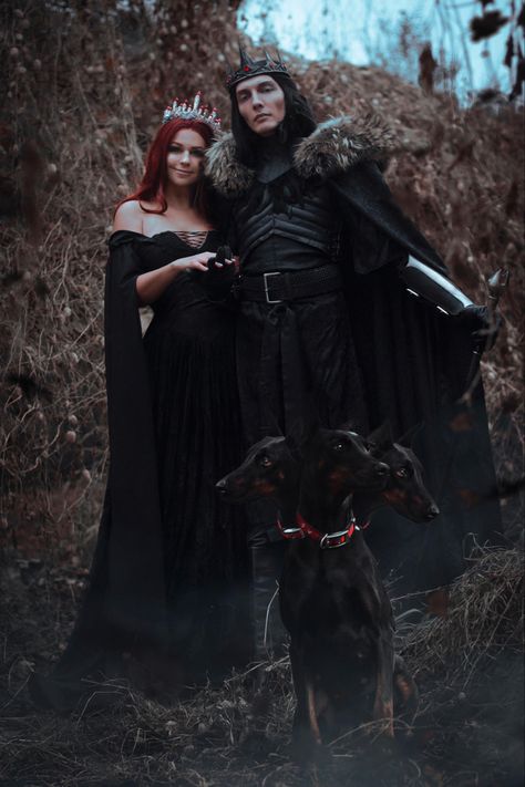 Hades Dog, Hades And Persephone Costume, Hades Und Persephone, Persephone Costume, Greek Goddess Costume Halloween, Hades Costume, Goddess Halloween Costume, Persephone And Hades, Goddess Halloween