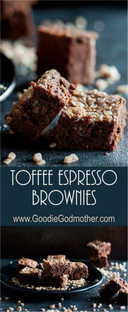 Rich chocolate toffee espresso brownies are a perfect unique chocolate brownie indulgence. They have just a hint of coffee flavor and a nutty toffee crunch! * Recipe on GoodieGodmother.com Espresso Brownies, Toffee Crunch, Cheesecake Brownie, Crunch Recipe, Brownies Chocolate, Homemade Brownies, Chocolate Espresso, Chocolate Toffee, Coffee Dessert