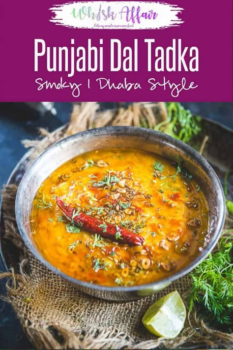 Dal Tadka is one of the most popular recipe served in Indian restaurants. A mix of moong dal and masoor dal, this is a flavourful lentil preparation from Punjab. Here is how to make a simple Dhaba Style Punjabi Dal Tadka Recipe. #IndianRecipes #PunjabiRecipes #LentilRecipes #Dal #Indian #Punjabi via @WhiskAffair Dal Palak Recipe, Dal Tadka Recipe, Tadka Recipe, Dhal Recipe, Dal Tadka, Punjabi Food, Curry Recipes Indian, Dal Recipe, Moong Dal