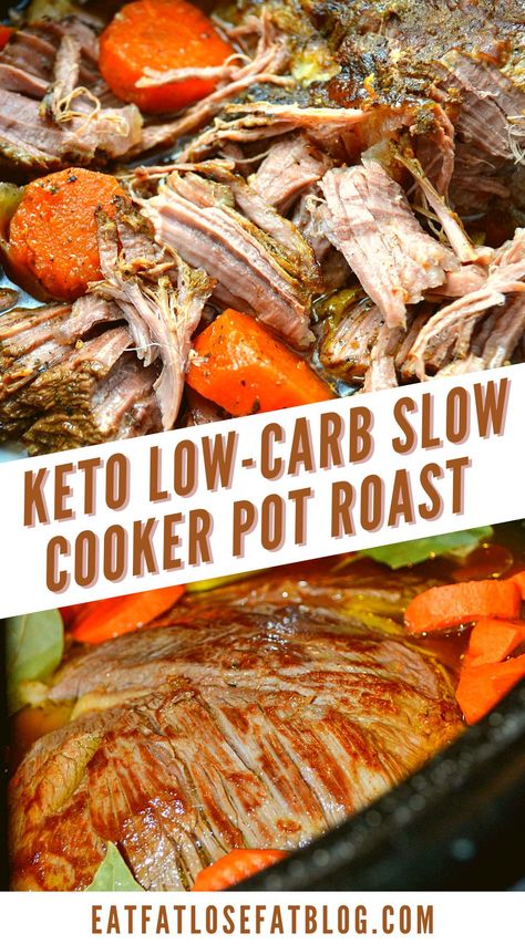 Carb Free Crockpot Meals, Easy Keto Slow Cooker Meals, Keto Crockpot Roast, Keto Crockpot Roast Recipes, Low Carb Roast Crock Pots, Low Carb Pot Roast Crockpot, Keto Beef Roast Crock Pot Recipes, Keto Pot Roast Slow Cooker, Keto Crockpot Recipes Beef