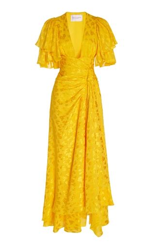 Carolina Herrera Gown, Gowns With Sleeves, Moda Vintage, Maxi Skirts, Carolina Herrera, Mode Inspiration, Yellow Dress, Moda Operandi, Women's Dresses