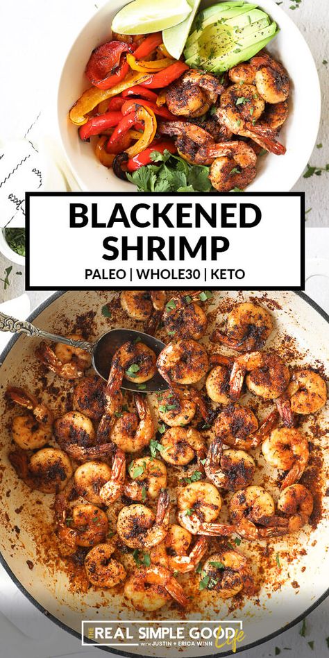 Shrimp On The Stove, Salads Bowls, Seasoned Shrimp, Easy Weeknight Dinners Healthy, Paleo Seafood Recipes, Blackened Shrimp, Yummy Meals, Frozen Shrimp, Ideal Protein