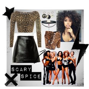 Scary Spice Scary Spice Costume Halloween, Scary Spice Halloween Costume, Scary Spice Outfit, Scary Spice Outfit 90s, Spice Girls Outfits Halloween Costumes, Scary Spice Aesthetic, Scary Spice, Spice Girls Costume Halloween, Scary Spice Costume