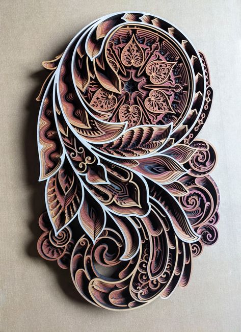 Laser Cut Layered Art, Gabriel Schama, Layered Wood Art, Wood Laser Ideas, Wood Art Design, Laser Cut Wood Crafts, Laser Engraved Ideas, Layered Art, Art Hub