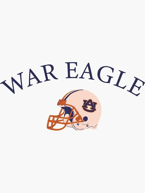 "War Eagle 7" Sticker for Sale by bridgetfarrell | Redbubble Auburn Logo, Bulletin Board, Auburn, Clip Art, Orange, ? Logo, For Sale, Blue, Quick Saves