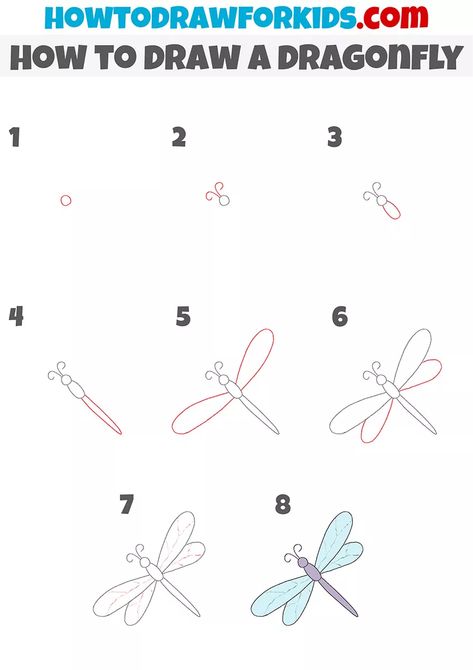 Dragonfly Drawing Step By Step, Dragonfly Drawings Simple, Bug Doodles To Draw, How To Draw A Dragon Fly, How To Draw A Dragonfly Easy, How To Draw A Dragonfly Step By Step, How To Draw A Firefly, How To Draw Dragonfly, How To Paint A Dragonfly