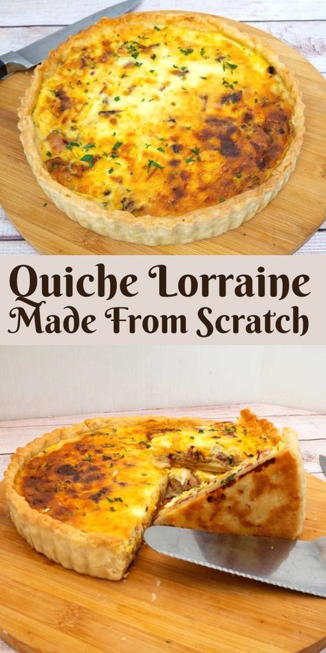 Quiche Lorraine is a classic French baked dish made of eggs, cream, and bacon in a pastry crust. And it’s been a favorite of home chefs and professional cooks alike since at least the 16th century. French Quiche Lorraine, French Quiche, Classic Quiche Lorraine, Classic Quiche, French Cooking Recipes, Baked Dish, Quiche Lorraine Recipe, Pastry Crust, French Cooking