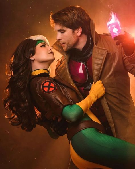 Always & Forever, Chérie! 💚🃏🔥 @maidofmight as Rogue @dadelza as Gambit Photographed by @ericcarrollphoto Rogue Costume by @therpc.studio #RogueXmen #XmenRogue #Rogue #AnnaMarie #Gambit #RemyLebeau #XMen97 #XMen #Marvel #MarvelComics #MarvelUniverse #RogueCosplay #GambitCosplay #XmenCosplay #MarvelCosplay #CosplayersOfInstagram #CosplayerOfInstagram #CosplayersOfIG #CosplayerOfIG #Cosplayers #Cosplay #PowerCouple #Superhero #Comics #DisneyPlus Rogue Halloween Costume, Rogue And Gambit Costume, Rogue X Men Costume, Marvel Couples Costumes, Rouge Cosplay, Gambit Xmen Cosplay, Rogue And Gambit Cosplay, Gambit Rogue, Rouge Cosplay X Men