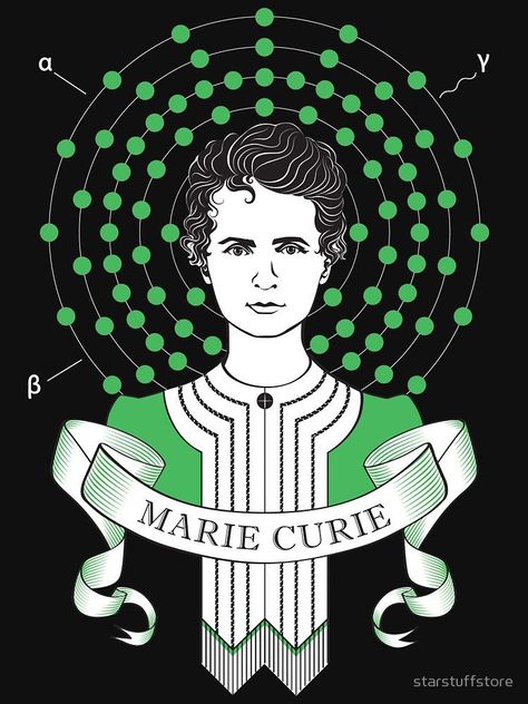 'Marie Curie' T-Shirt by starstuffstore #womeninscience #mariecurie #curie #janegoodall #rosalindfranklin #adalovelace #tshirt #girlpower #feminist #science #starstuff #carlsagan #physics #chemistry #biology #space #astronomy #illustration #artwork #scienceart Marie Curie Art, Maria Skłodowska Curie, Astronomy Illustration, Women Science, Space Astronomy, Wall Art Wallpaper, Marie Curie, Arte Pop, Science Art