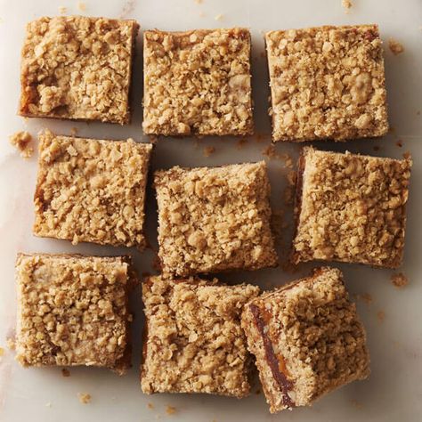 Oatmeal Turtle Bars Recipe | Land O’Lakes Turtle Bars, Date Squares, Square Recipes, Sweet Bar, Date Recipes, Ice Cream Toppings, Granola Bars, Chatelaine, Food 52