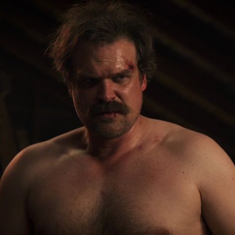 David Harbour Stranger Things, Chris Evans Gay, Looking Respectfully, He Hit Me, David Harbor, Hopper Stranger Things, Male Cartoon Characters, David Harbour, Hot Dads