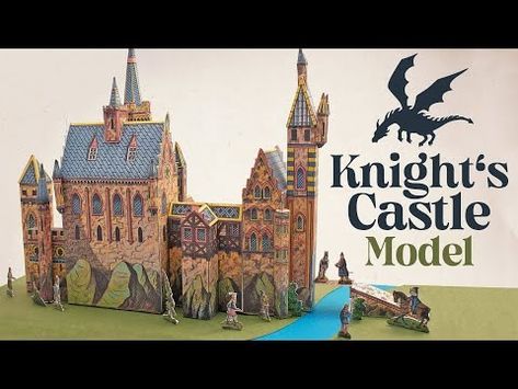 (5) Vintage Knight’s Castle Paper Model Diorama (vintage papercraft) - YouTube Paper Castle Template, Paper Castle, Papercraft Templates, Paper Models, Castle, Paper Crafts