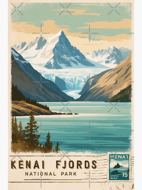 Kenai Fjords National Park Postcard Vintage Retro Travel Vintage Greeting Card Kenai Fjords National Park, Postcard Vintage, Kenai Fjords, Travel Vintage, National Park Posters, Old Postcards, Vintage Greeting Cards, Post Card, Greeting Card Design