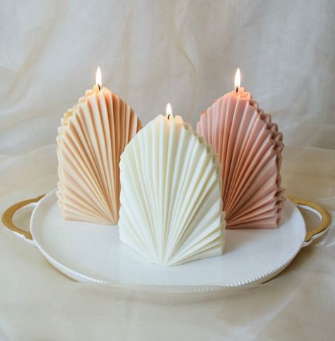 Palm Leaf Candles | Candles & Home Fragrance for sale in Warren Palm Leaf Aesthetic, Leaf Aesthetic, Colorful Candle, Leaf Candle, Aesthetic Decoration, Big Candles, Shell Candles, Leaves Candle, Dripping Candles