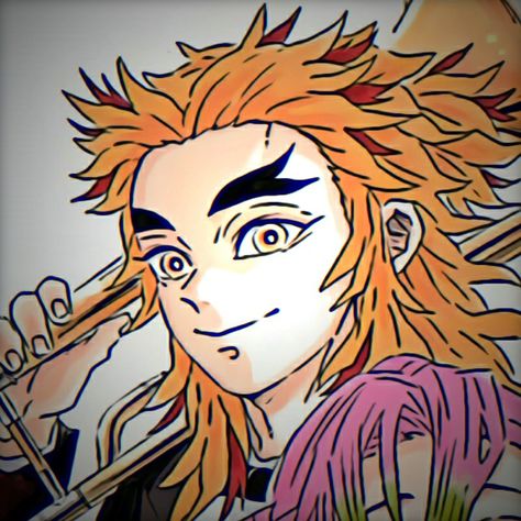 Rengoku Manga Color, Rengoku Kyojuro, Dearly Beloved, Anime Profile, Slayer Anime, Matching Pfp, Anime Funny, Aesthetic Anime, I Love Him