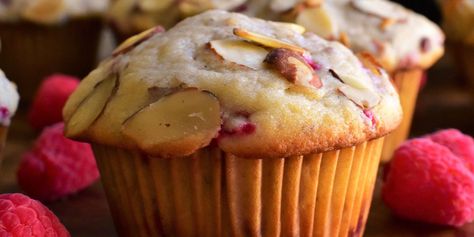 Orange Raspberry, Almond Muffins, Beautiful Bread, Bread Ideas, Jumbo Muffins, Raspberry Muffins, Raspberry Almond, Sweet Muffin, Almond Extract