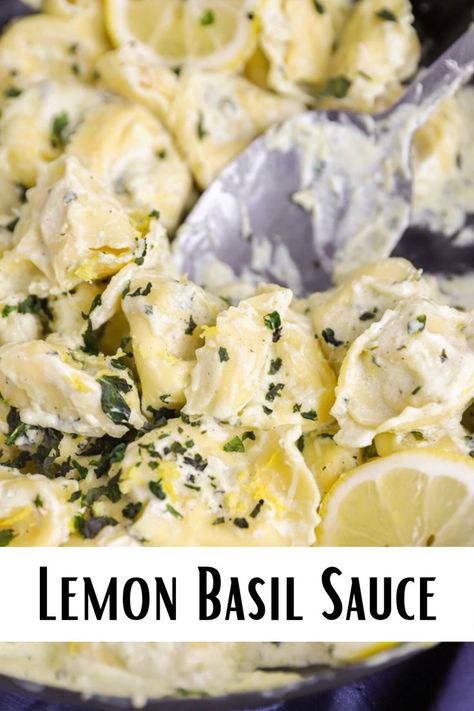 Lemon Basil Sauce, Lemon Basil Pasta, Basil Pasta Sauce, Easy Pasta Sauce, Basil Recipes, Basil Sauce, Lemon Basil, Summer Recipes Dinner, Easy Pasta Recipes