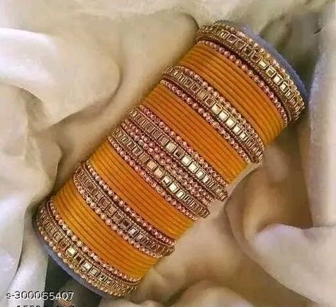 Zubiya Bangle collection present be@utiful Colour Metal nd glass Bangle set for Women & Girls Designer Bangle Base : Glass Velvet Base : Metal Plating: Gold Plated Stone Type: Kundan Sizing: Non-Adjustable Net Quantity (N): 2 dozen Velvet nd 1 dozen Designer Bangle Sizes:2.2, 2.3, 2.4, 2.5, 2.6, 2.8 Price/- 299 #zubiyacollections Yellow Chudi Set, Yellow Bangles Set For Haldi, Silk Thread Bangles Design Latest Bridal, Colorful Bangles Indian, Bones Diagram, Velvet Bangles Set, Yellow Bangles, Colourful Bangles, Velvet Bangles