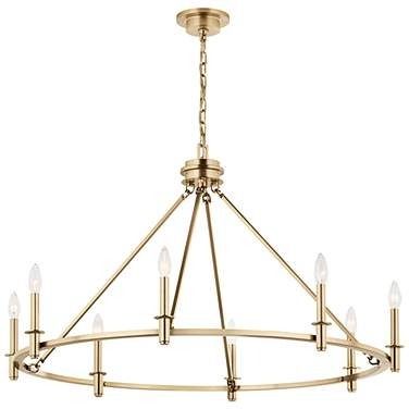 Kichler Carrick 40 3/4" Wide 8-Light Champagne Bronze Ring Chandelier Champagne Bronze Chandelier, Champagne Bronze Light Fixtures, Chandelier Designs, Large Chandelier, Ring Chandelier, Foyer Lighting, Chandelier Lighting Fixtures, Bronze Chandelier, Bronze Ring