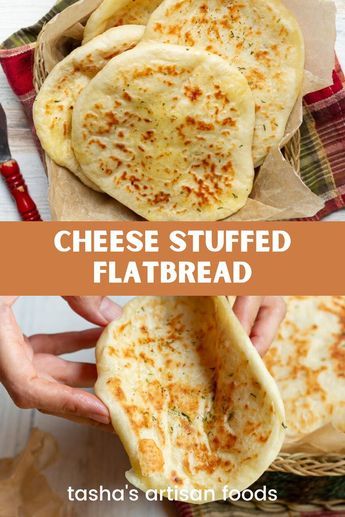 Cheesy Flatbread, Cheese Flatbread Recipes, Greek Flatbread, Stuffed Pita, Tender Recipes, Stuffed Flatbread, Pita Recipe, Recipes Greek, Easy Flatbread