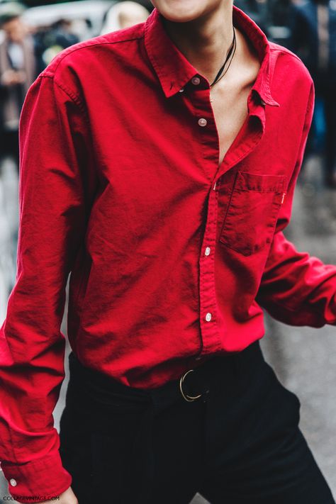 Undershirt Outfit, Red Shirt Outfits, Red Jacket Outfit, Red Shirt Men, Red And Black Outfits, Black Outfit Men, Shirt Outfit Men, Vintage Shirt Dress, Red Shirt Dress