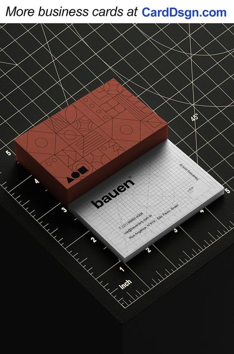 Visiting Cards Design For Architects, Architecture Firm Visiting Cards, Designers Visiting Card, Interior Designer Card Business, Visit Card Architecture, Brutalist Business Card, Pattern Architecture Design, Business Card Typography Design, Designers Business Card