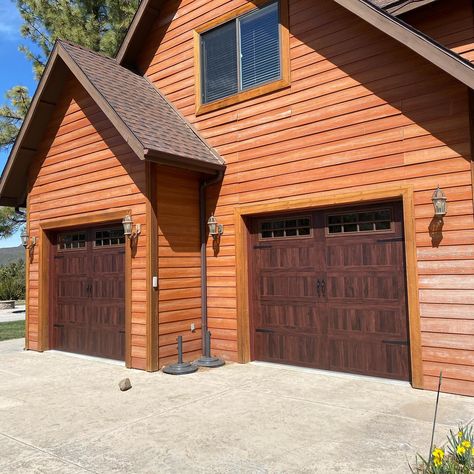 chi garage doors • Instagram Chi Garage Doors, Wood Garage Doors, Overhead Door, Carriage House, Handcrafted Wood, Wood Grain, Garage Doors, Garage, Doors