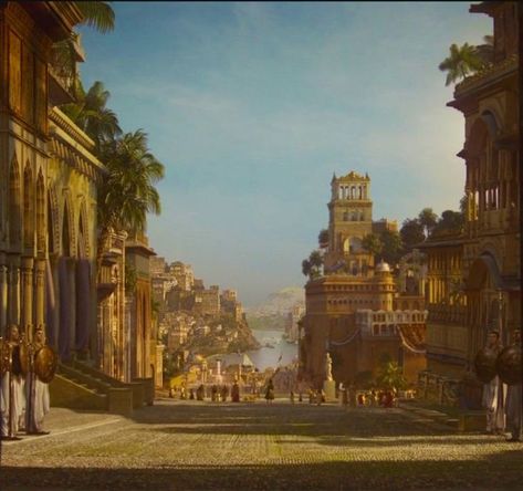 Daena Targaryen, Arte Ninja, Fantasy Town, Golden City, Location Inspiration, My Fantasy World, Fantasy City, Fantasy Places, High Fantasy