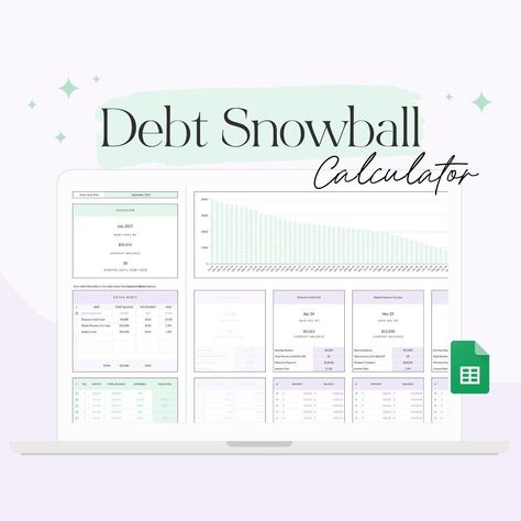 Conquer debt with this FREE debt snowball spreadsheet! ❄️  Track your progress, budget effectively, and watch your debt melt away.  Includes monthly budget tracking & aesthetic design. #debtfree #budgeting #snowballmethod #spreadsheet Snowball Method Pay Off Debt, Budget Spreadsheet Free, Excel Monthly Budget Spreadsheet, Home Budget Spreadsheet, Spreadsheet Ideas, Excel Ideas, Budget Digital Planner, Budget Template Excel Free, Aesthetic Budget