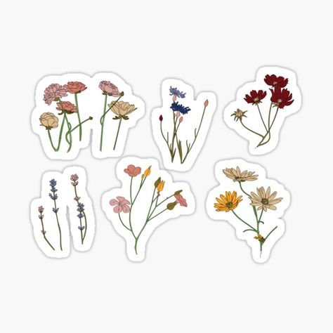 Pegatinas: Flores | Redbubble Stickers Cool, Preppy Stickers, طابع بريدي, Homemade Stickers, Cute Laptop Stickers, Stickers Kawaii, Tumblr Stickers, Scrapbook Stickers Printable, Bullet Journal Stickers