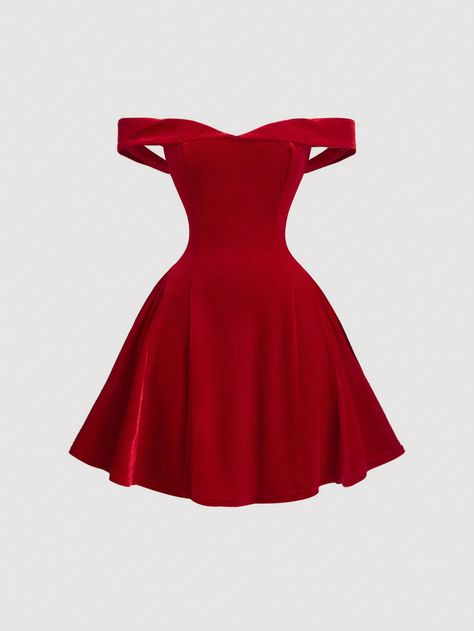 1 pieza Vestido corto de estilo palaciego retro de hombros descubiertos para mujer Rojo Elegante  sin mangas Tela tejida Liso A línea Elástico Alto  Women Clothing, size features are:Bust: ,Length: ,Sleeve Length: Off Shoulder Dress Red, Short Prom Dresses Simple, Red Dresses Short Formal, Red Short Dress Prom, Homecoming Dresses Colorful, Red Off Shoulder Dress Short, Red Dresses Prom Short, Dark Red Dresses Short, Elegant Wedding Dress Guest